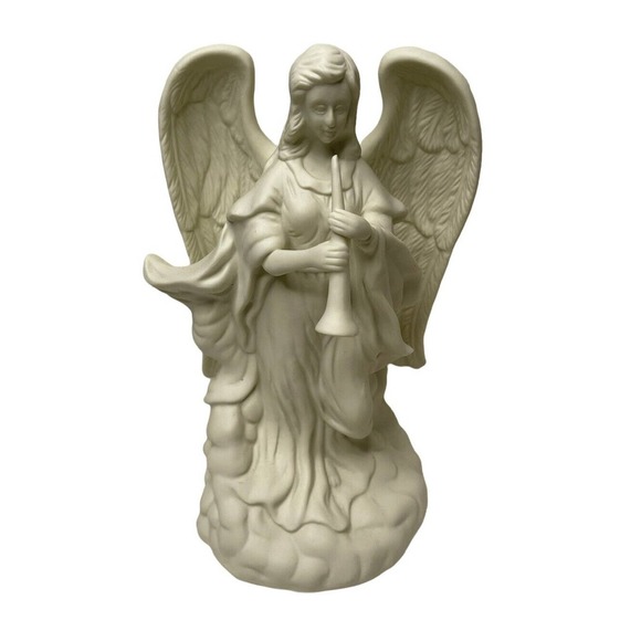 Set of 3 White Ivory Porcelain Angel Night Lights Christmas 8" 9" QVC H42367 - Picture 7 of 8